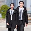 Teluoman Unisex Black Winter Workwear Parka