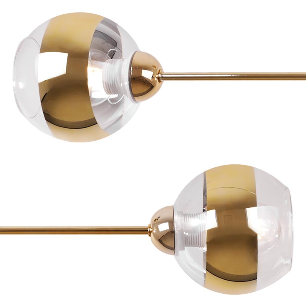 Asturia Gold Ceiling Lamp 2-Flat Golden Lamp E27