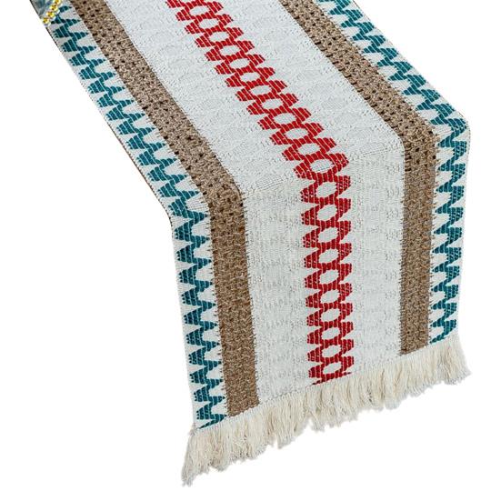 Runner da tavola con nappe, tovaglia dal design cavo in stile Boho per feste di matrimonio, decorazioni rustiche in stile rustico