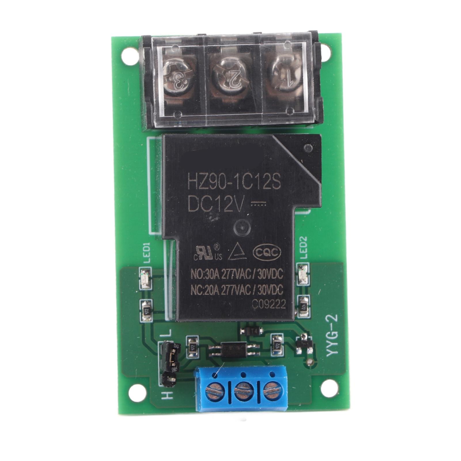 

30A YYG-2 DC 5V/12V/24V Relay Module High Power One Way High/Low Level Trigger Optocoupler Isolation Relay Module 12VDC