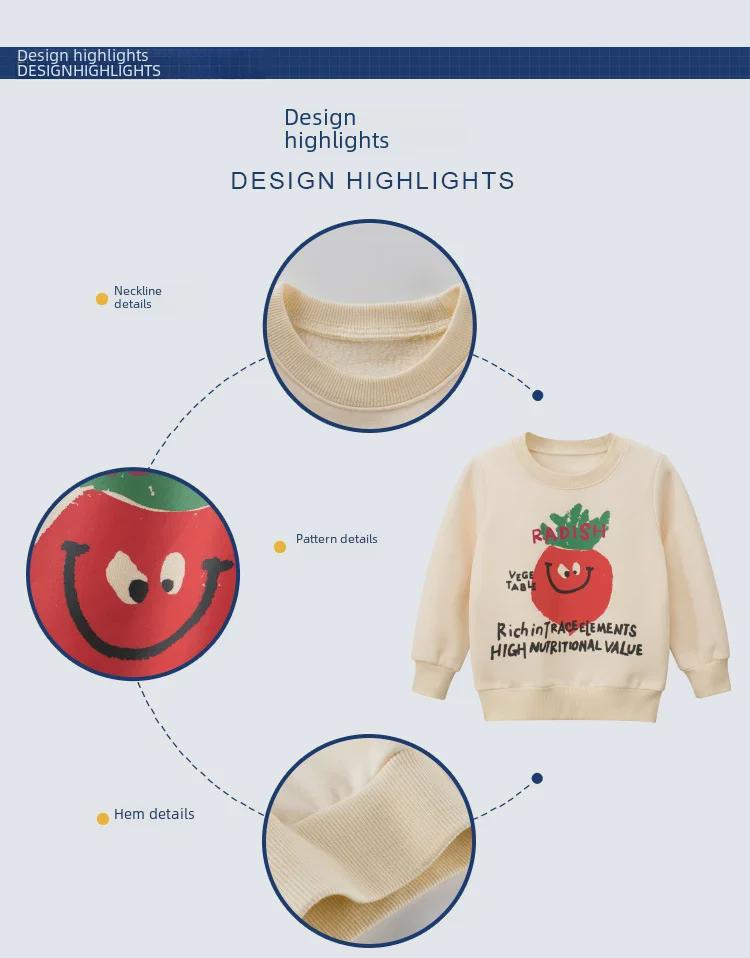 Pull d'automne/hiver pour enfants 27kids style coréen: Pull douillet en velours pour garçons