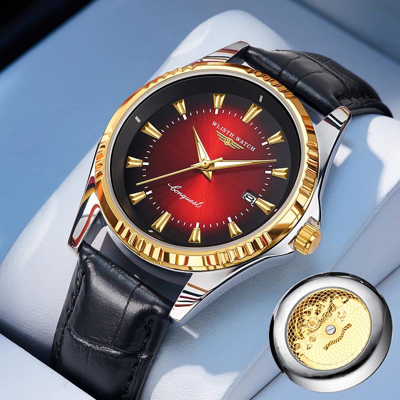 Mens Watches Stainless Steel Belt Quartz Wrist Watch Man Business Watch Calendar Date Luminous Casual Clock