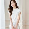 Srcr Women's 100% Mulberry Silk Short Sleeve T-Shirt