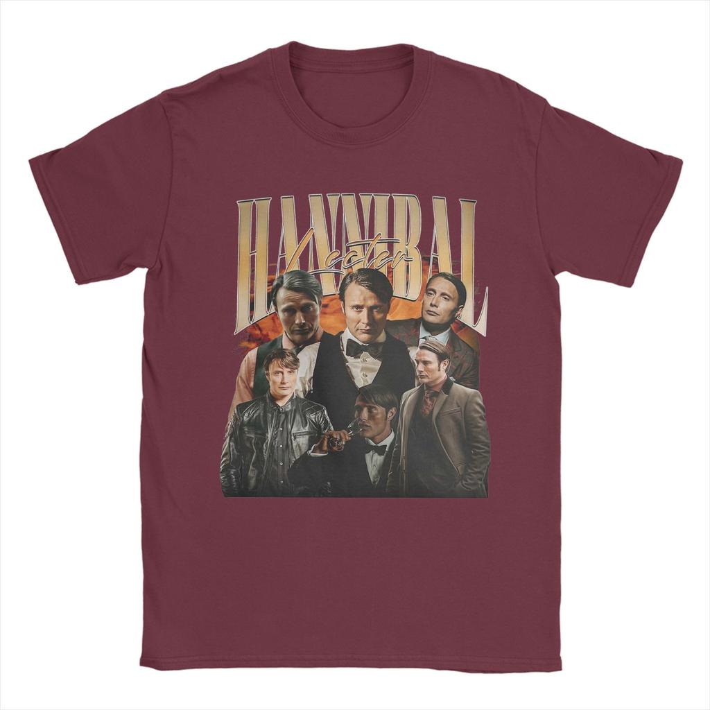 Hannibal Lecter Mads Mikkelsen Maglietta Unisex s 100% Cotone T-Shirt Girocollo Maglietta Manica Corta Abbigliamento Regalo di Compleanno