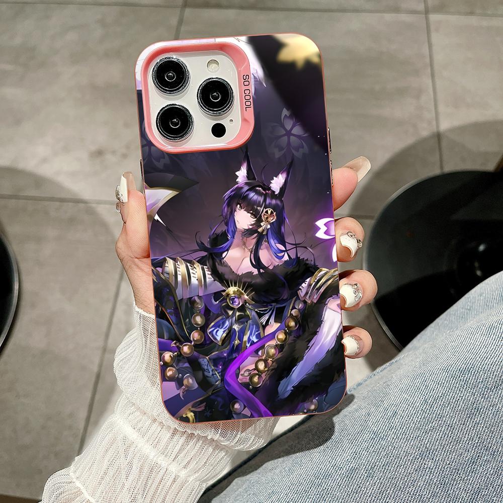 Azur Lane Musashi Pink Translucent Mobile Phone Case for iPhone 17 16 15 14 13 12 11 X XR XS Air Pro Max Plus Colorful Cover