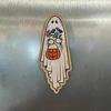 Set Of 7 Vintage Cartoon Wood Ghostly Refrigerator Magnets Halloween Kitchen Accessories for Festivals Party Ornaments