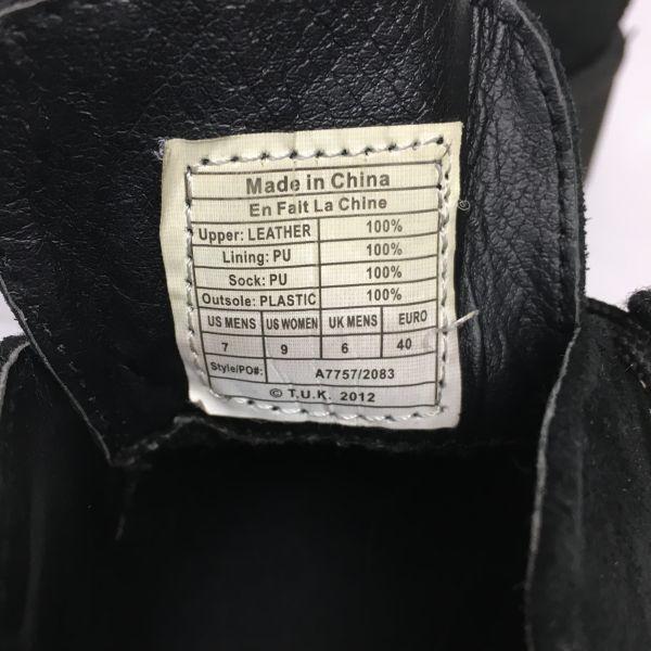 T.U.K Rubber Sole Creeper Boots Black size UK6 24.5-25.0 Punk Rockabilly Men's(USED)