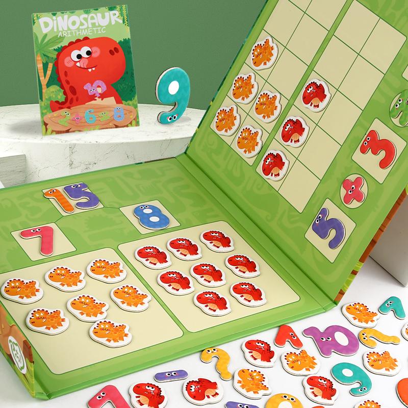 Dinosaur Theme Children s Math Tiles Number Decomposition Arithmetic 1-20 Addition And Subtraction Early Education Toys