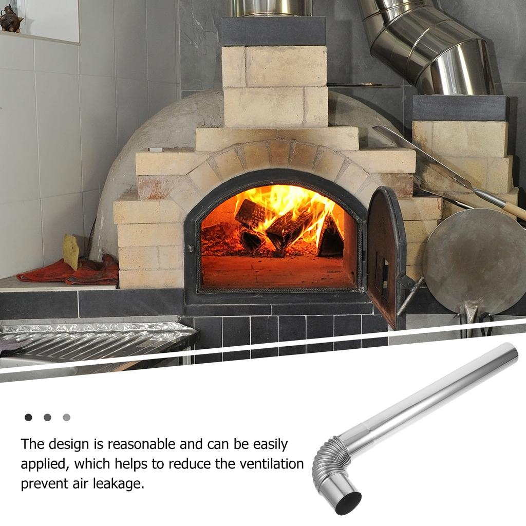 Chimney Fitting Camping Wood Stove Pipe Metal Flues for Heating Pipes Extension Stainless Steel Section Burner Fittings