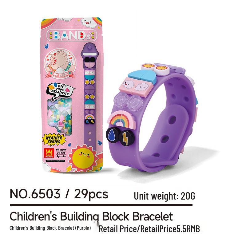 Kids' Creative Building Blocks Bracelet - Educational, Interactive Gift Toy
