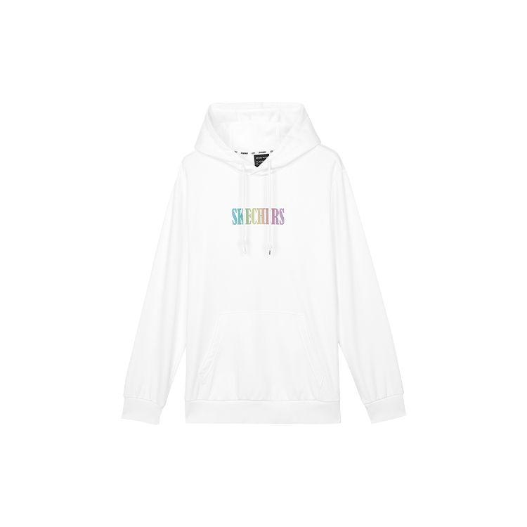 Skechers Letter Print Knitted Pullover Sweatshirt Unisex sweatshirt Bright-White L321U200-0019 XL