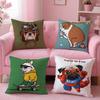 French Bulldog Pillow Case Anti-dustmite Invisible Zipper Sofa Bed