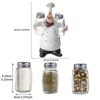 1pc of chef holding salt and pepper shaker resin figurine, suitable for kitchen dining room and Christmas party supplies