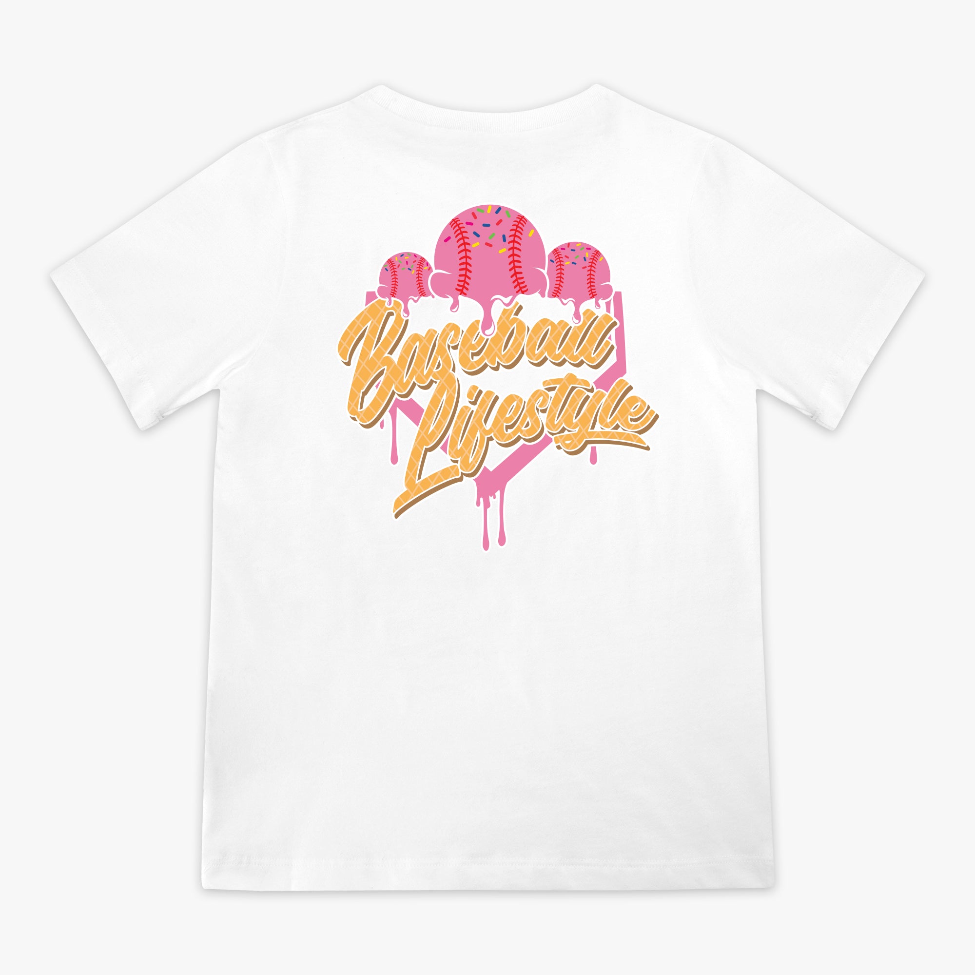 2026 Summer Latest Baseball 101 Lifestyle Youth Adult Cartoon Multiple Ice Cream Prints Breathable Parentchild Cotton Tshirt S