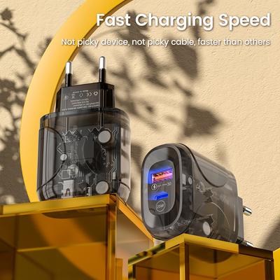 45W USB Charger PD Phone Charger Fast Charging EU US Plug Cargador For iPhone 14 Pro Samgsung S9 Xiaomi Wall Adapter USBC
