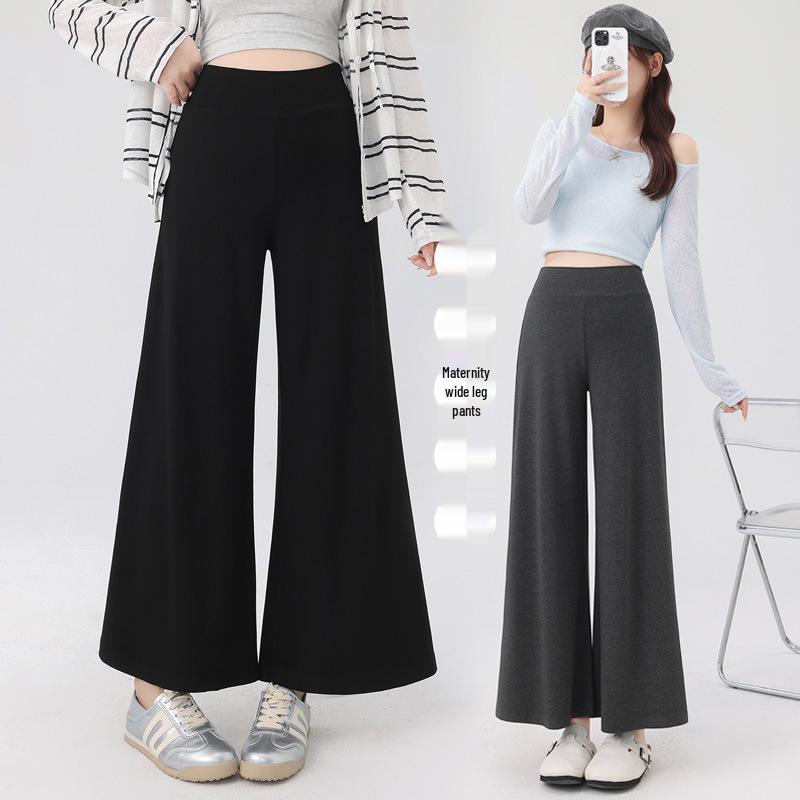 Maternity Spring/Summer Wide-Leg Pants - Non-Constricting, Stylish, Petite Straight-Leg for Pregnancy