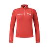 Fila Explore Simple Personality Sports Training Outdoor Comfortable Ribbed Fleece Warm Half-Zip Long Sleeve Slim T-Shirt Women tops A11W617212FRD