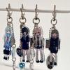 Cartoon Drip Glue Girl Acrylic Keychain Phone Lanyard Kawaii Backpack Pendant Charm Key Hanging Decoration Accessories Gift