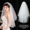 Bow Wedding Veil Pearl Accessories Women's Tulle New Bridal Veil  Bridal Photoshoot