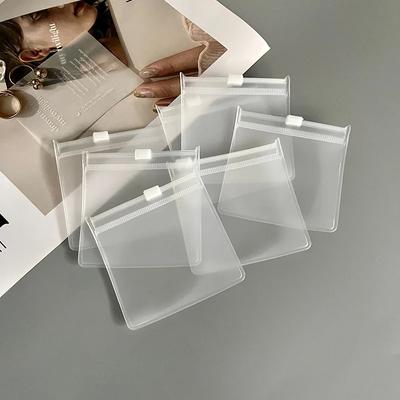 5 Stücke Transparent Eva Frosted Ziplock Taschen Schmuck Verpackung Beutel Diy Handgemachte Ohrring Halskette Armband Lagerung Organizer