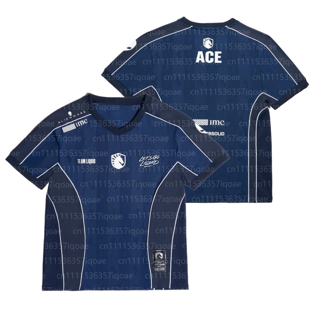 2026 3D V-neck Breathable Short-Sleeved Team Liquid DOTA2 BLAST Slam S6 T-shirt Shirts Customizable Nickname