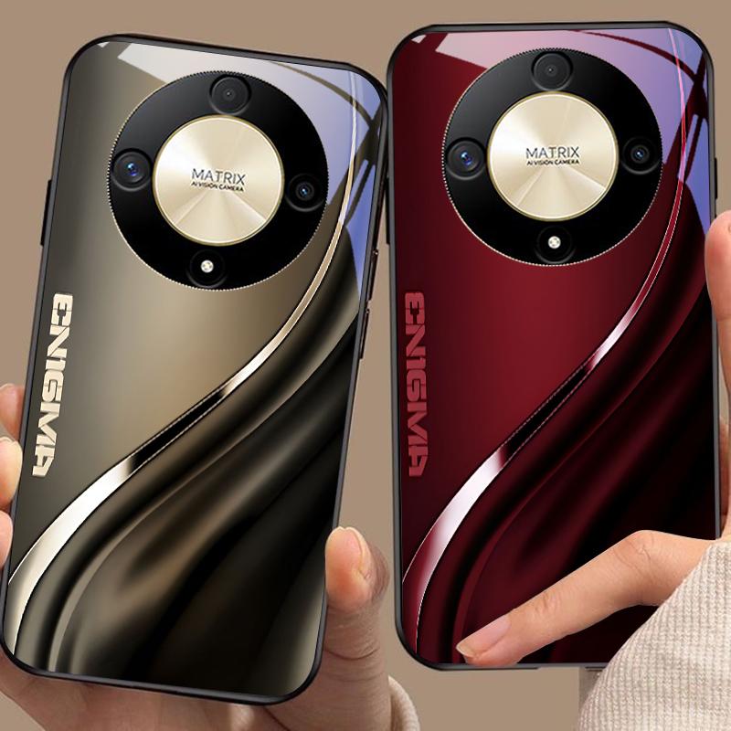 Gradient blending gray For Honor 50 70 30 90 200 X5 X5b Plus X6 X8 4G 9 X9c Smart 30 Max Magic 4 5 Pro 7 Lite glass phone case