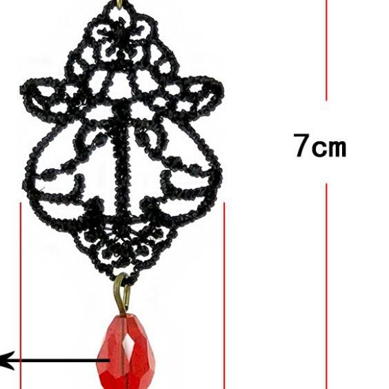 Retro Gothic Totenkopfspitzen-Ohrringe mit Legierungshaken – Europäischer & Amerikanischer Punk-Stil