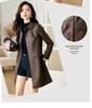 Women's High-End Slimming Lambskin Leather Jacket - Mid-Length Coat for Spring and Autumn