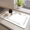 Tappetino da Tavolo da Cucina Tappetino da Caffè Tappetino Assorbente Cucina Bagno Lavanderia Fango Diatomaceo Lavabile Antiscivolo TAPPETINO