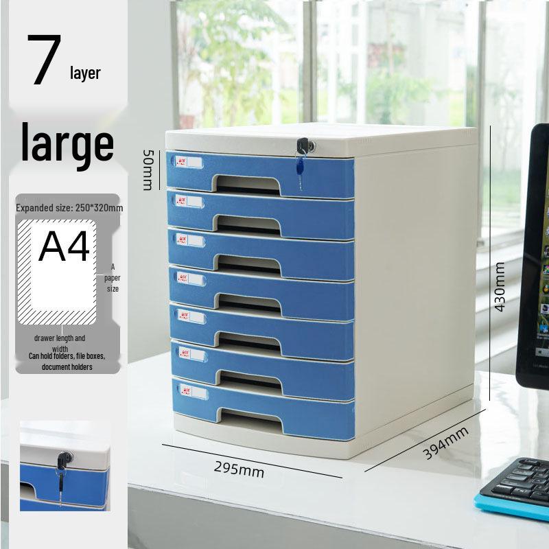 Abschließbarer mehrschichtiger A4-Desktop-Aktenschrank und Aufbewahrungsbox