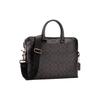 Coach Beckett Metal Logo Iconic Pendant Zipper Leather Shoulder Crossbody Tote Bag Men bags Black 4182-JIO79