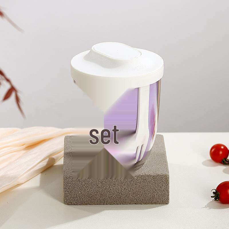 

Портативный стакан для фруктов и салата с вилкой – Идеально для пикника, кемпинга и снижения веса 601-700ml