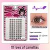 10-Row Autumn Leaf & Sunflower Faux Eyelashes - Flat, Glue-Free