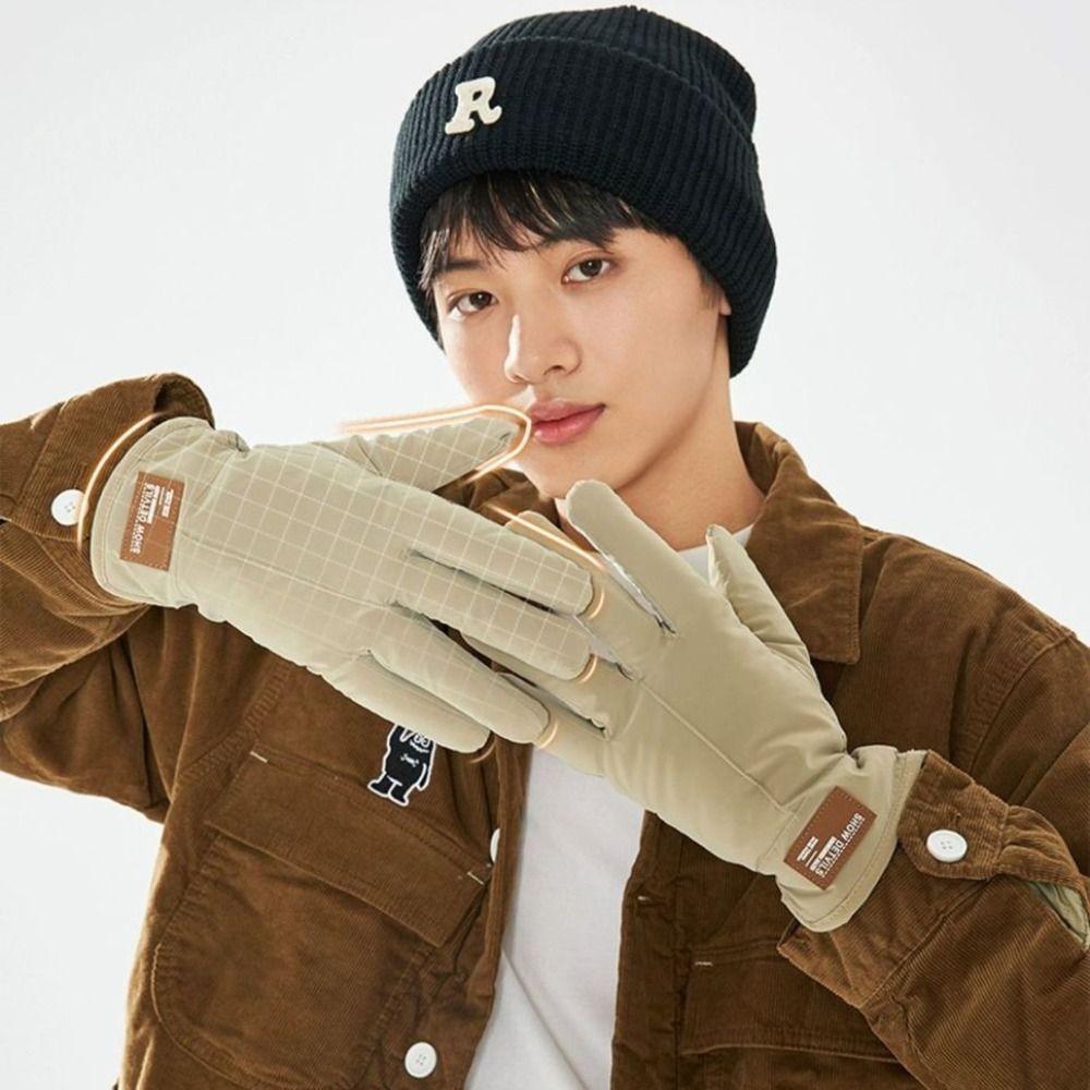 Keep Warm Snowboard Gloves Windproof Cycling Mittens Simple Full Finger Mittens  Ski