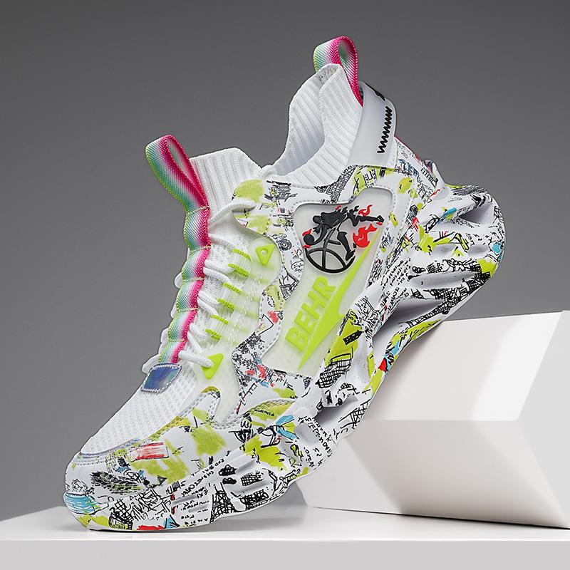 Neue Mode lässige Sportschuhe Outdoor leicht vielseitig Dad Shoes Fly-Woven Camouflage Blade Schuhe