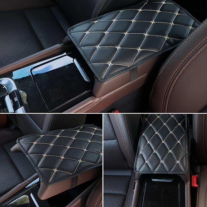 1PC Arm Rest Car PU Leather Auto Armrests Cushion Storage Box Cover Mats Arm Rest Protector Pad Car Interior