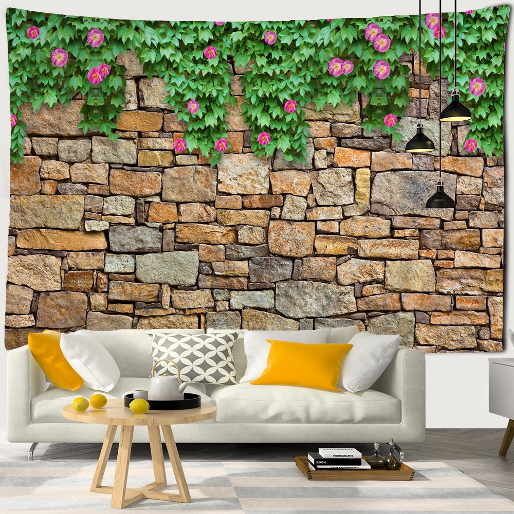 Plant On Wood Board Wall Tapestry Wall Hanging Farmhouse Decor Large Size Tapestry Hippie Boho Wall Tapestries Mandala Fabric