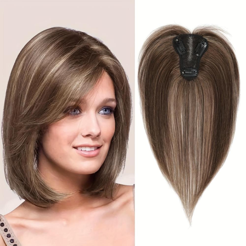 Clip In Hair Toppers Wigs with Bangs Hair Extension Fringe Hair Pieces Increase Hair Volume