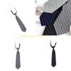 49MD Student Pre Tied Neck Ties Preepy Look Pretty Striped Tie Cravat Necktie Vintage Neck Wear Accessories