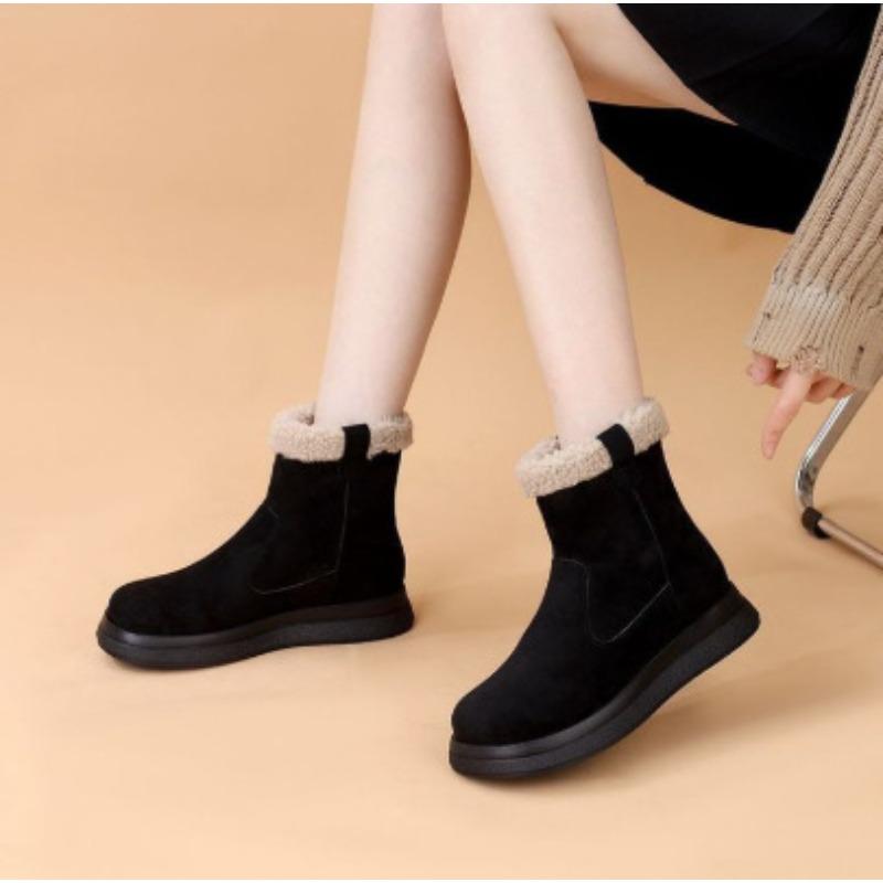 Neue Herbst- und Winter-Schneestiefel, Fleece- und verdickte Schuhe, Rutschfeste Schuhe, Stiefeletten für Damen