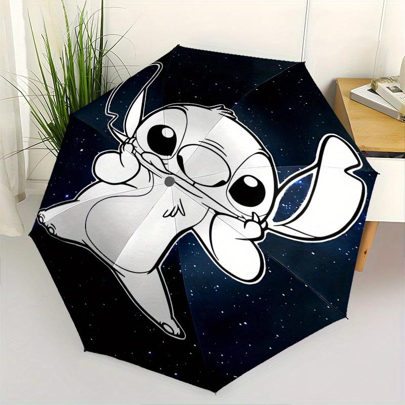 

Stitch, Cartoon Themed Automatic opening and closing folding umbrella, 8-rib windproof, compact travel design, suitable for all occasion | F