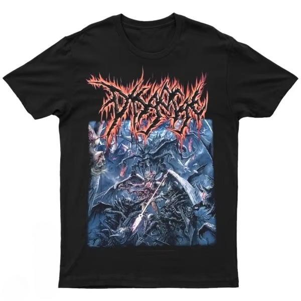 2025 DISGORGE - Devoning Preachers Printed Unisex Street Fashion Trend Short Sleeved Pure Cotton  Autumn and Winter Innerwear