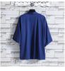 Men's Casual Seven-Sleeve Ice Silk Cardigan, Chinese Style, Solid Color, Plus Size