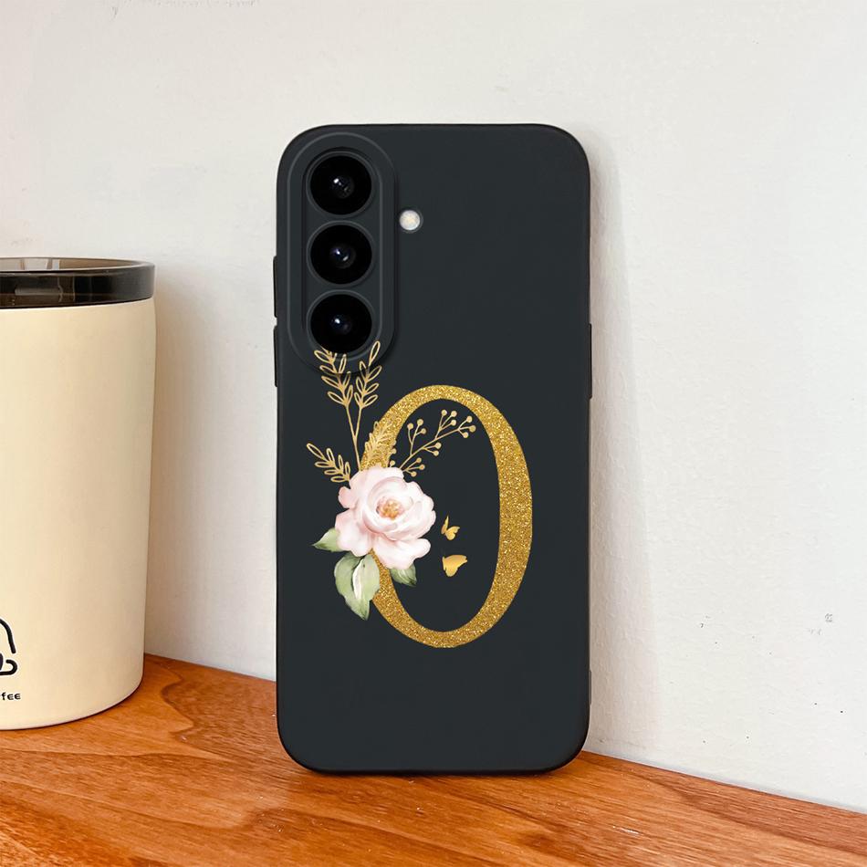Flower Letter Phone Cover For Samsung S26 Ultra Case For Samsung S26 Plus Back Cover Soft Liquid Silicone Fundas For Galaxy S 26