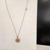 Atria H Simple Long N Pink Plated Necklace QUNNEDG0003FRF