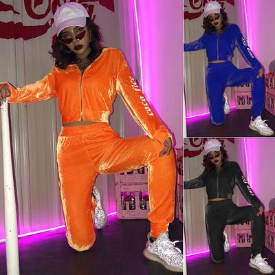 orange tracksuit velvet