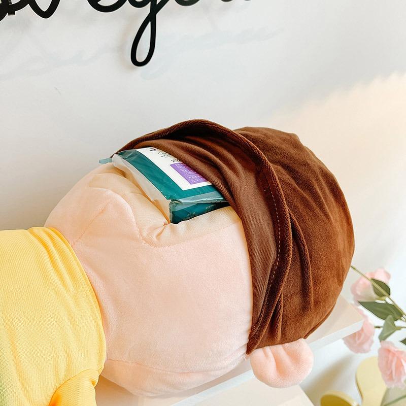 46Cm Cute Shinchan Series Tissue Box Plush Toy Kawaii Cartoon Character Creative Stuffed Toy Wacky Tissue Box Household Goods