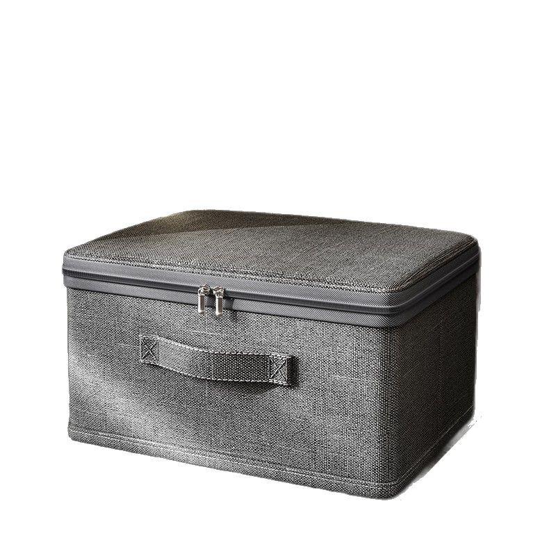 Extra Large Fabric Storage Box Organizer with Lid Collapsible Wardrobe Clothes Storage Bin for Closet Storage Bag