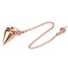 Cone 100% Copper Brass Metal Pendant Pendulum for Divination Dowsing Reiki Healing Egyptian Isis Pendulos Professional A001