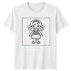 Cute Girl Character Cartoon Unisex T-Shirt Womens Mens Graphic Tee Design